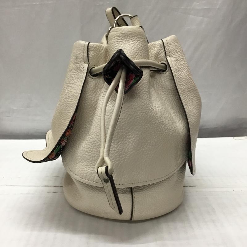 コーチ COACH ショルダーバッグ ショルダーバッグ F57543 巾着 ロゴ、文字 アイボリー / アイボリー /  レディース USED 古着 中古 10122293