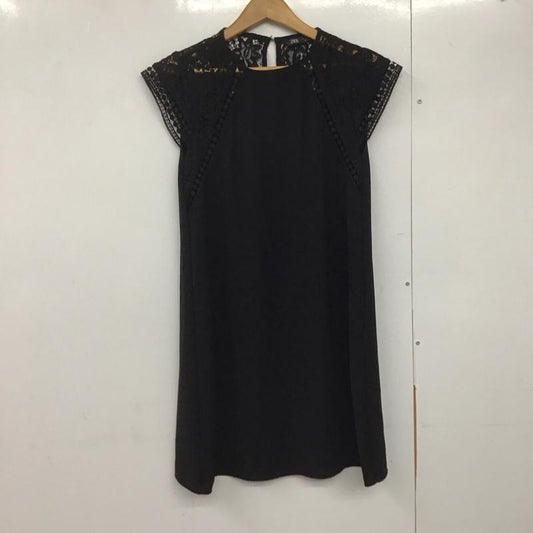 ザラ ZARA ワンピース ミニスカート L 無地 黒 / ブラック /  レディース USED 古着 中古 10144046