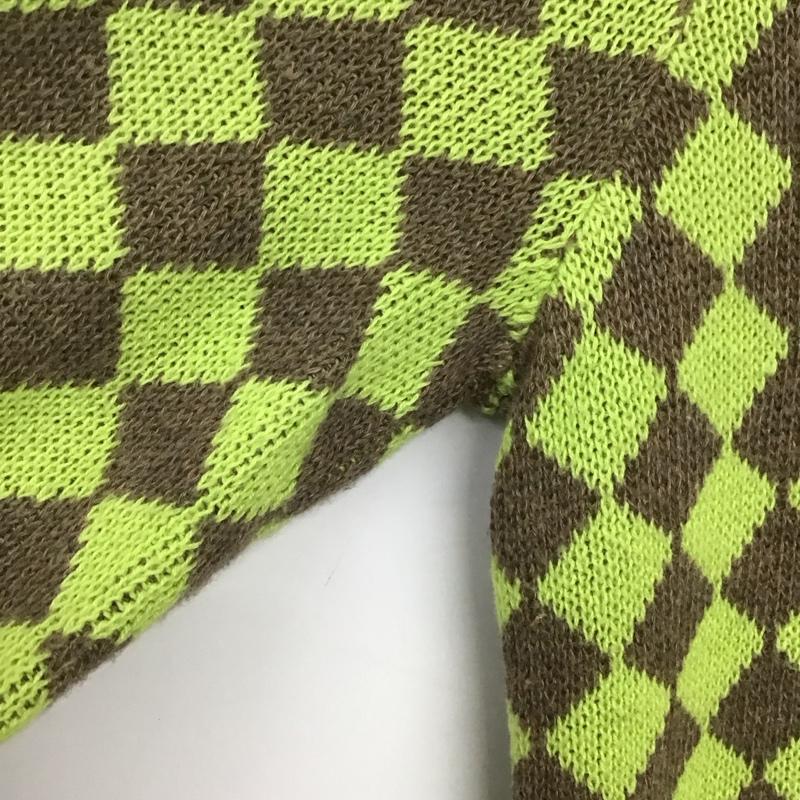 ステューシー STUSSY ワンピース ロングスカート 長袖ニットワンピース ロングスカート クルーネック M 総柄 緑 / グリーン /  レディース USED 古着 中古 10143710