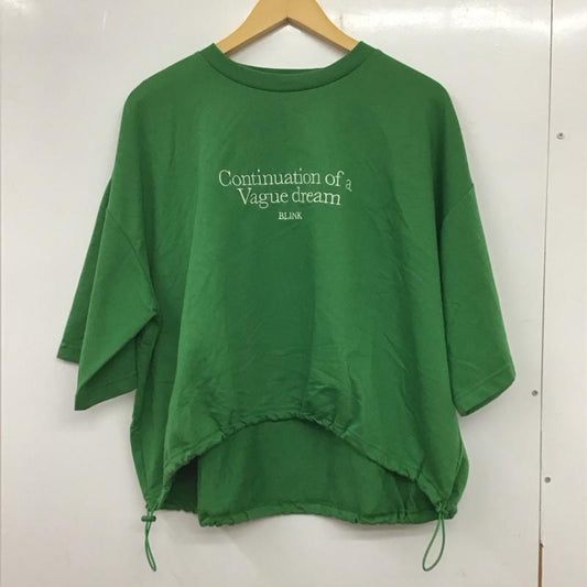 サマンサモスモス Samansa Mos2 カットソー 半袖 半袖カットソー 無地Tシャツ クルーネックカットソー FREE ロゴ、文字 緑 / グリーン /  レディース USED 古着 中古 10135619
