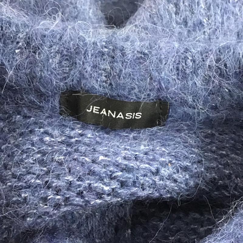 ジーナシス JEANASIS カーディガン 長袖 js064165mn リッチシャギーショートクルーカーディガン 長袖ニットカーディガン FREE 無地 青 / ブルー /  レディース USED 古着 中古 10105649