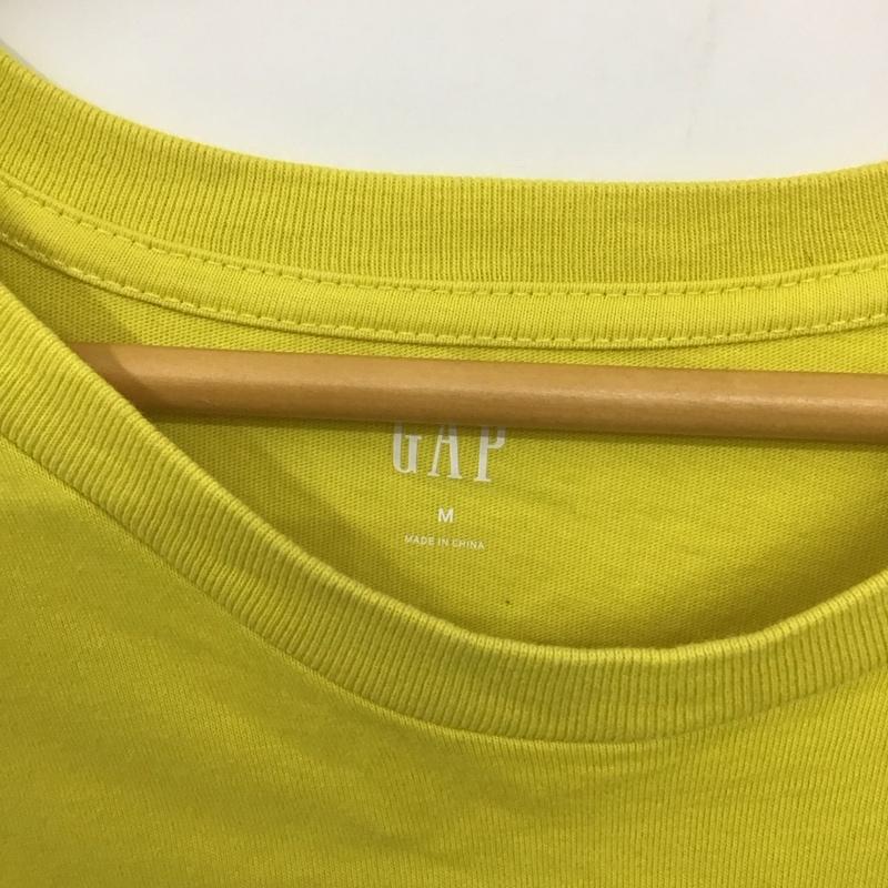 ギャップ GAP Tシャツ 半袖 M ロゴ、文字 X プリント 黄 / イエロー /  メンズ USED 古着 中古 10130156