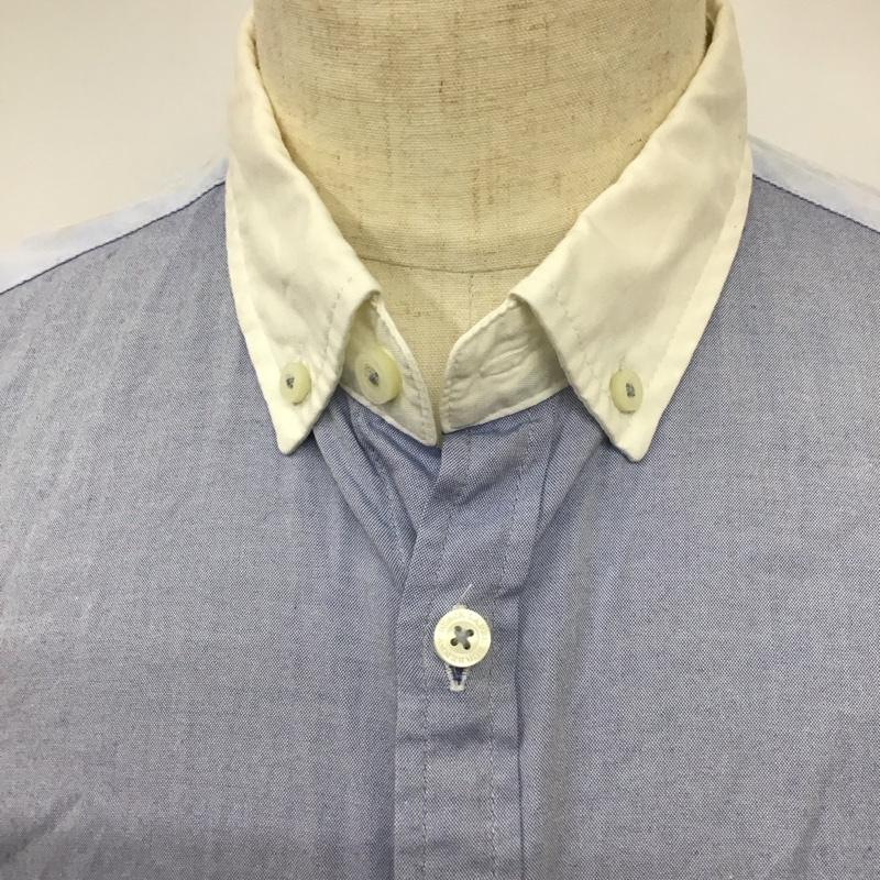 バーバリーブラックレーベル BURBERRY BLACK LABEL シャツ、ブラウス 長袖 長袖シャツ カラーシャツ ポケットシャツ 長袖カットソー 3 ロゴ、文字 水色 / ライトブルー /  メンズ USED 古着 中古 10114629