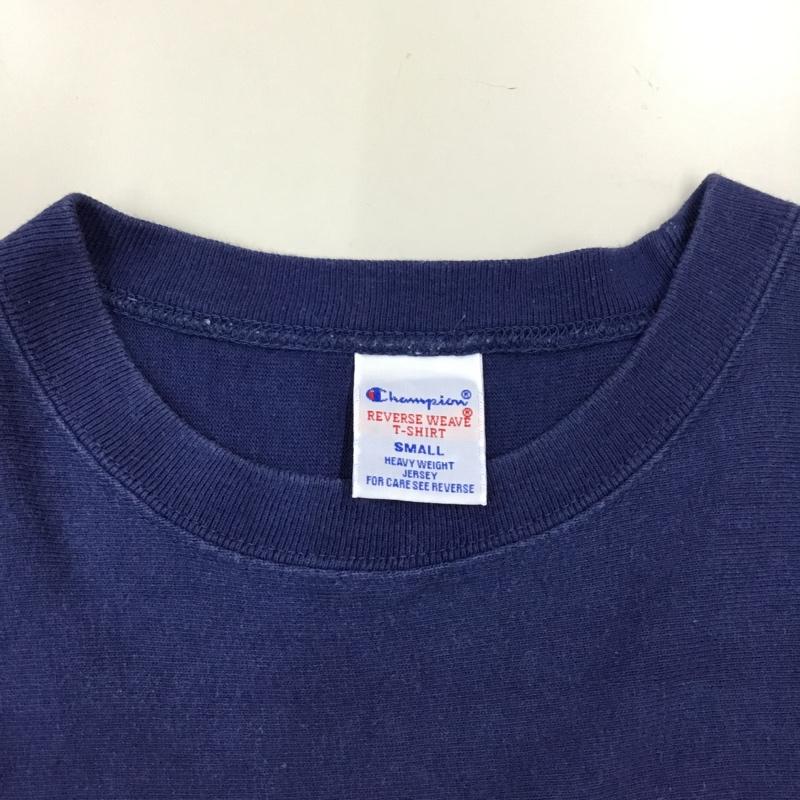 チャンピオン Campion Tシャツ 半袖 S プリント X ロゴ、文字 紺 / ネイビー /  メンズ USED 古着 中古 10112739