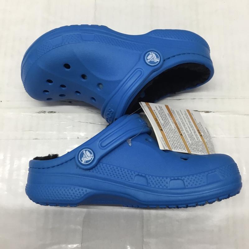 クロックス crocs シューズ シューズ relen lined clog k 18.5cm 18.5cm 無地 青 / ブルー /  ボーイズ USED 古着 中古 10122296