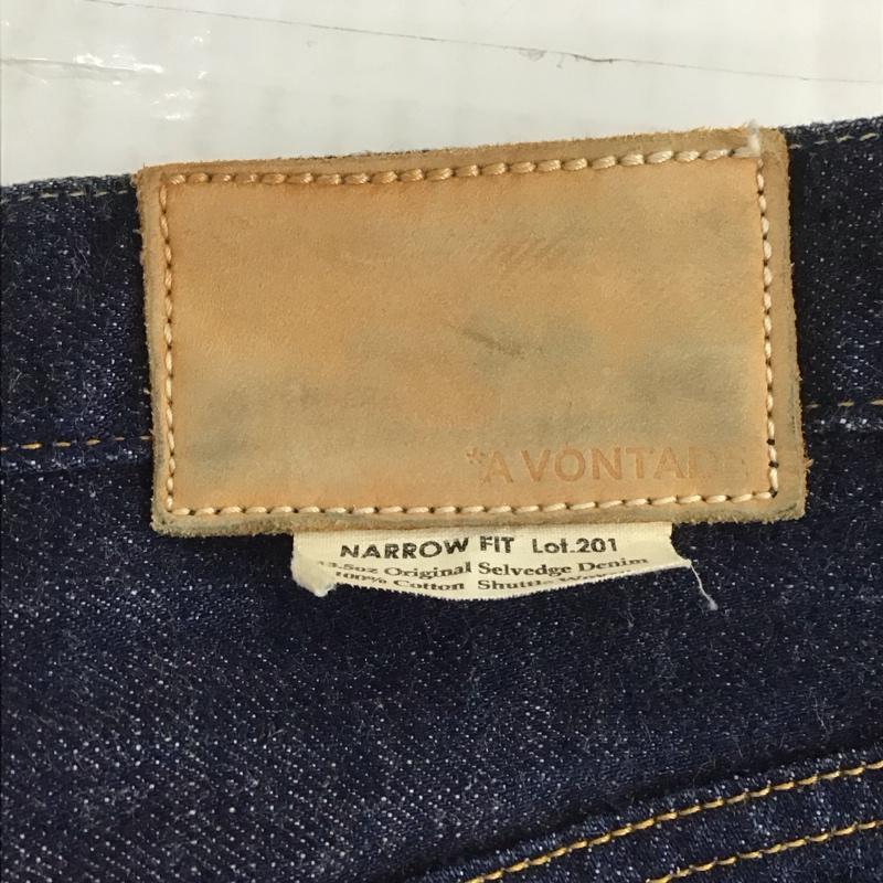 アボンタージ A VONTADE パンツ デニム、ジーンズ デニムパンツ スリムパンツ ジーンズ カジュアルパンツ ストレートパンツ 29インチ 無地 インディゴ / インディゴ /  メンズ USED 古着 中古 10111658