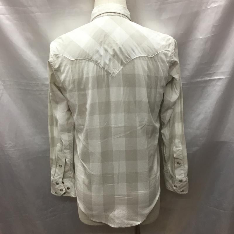 エンジニアードガーメンツ Engineered Garments シャツ、ブラウス 長袖 ウエスタンシャツ XS チェック 白 / ホワイト / X グレージュ / グレージュ /  メンズ USED 古着 中古 10117728