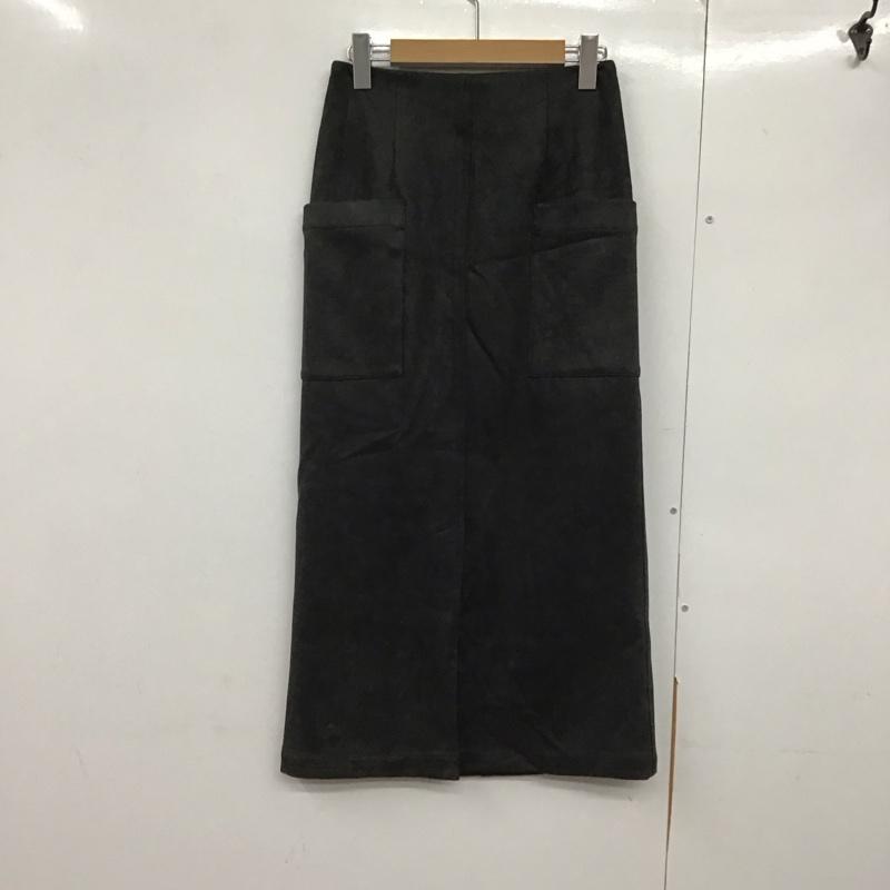 アイテムズ アーバンリサーチ ITEMS URBAN RESEARCH スカート ロングスカート IT47-25B001-1 フェイクスエードタイトスカート FREE 無地 チャコールグレー / チャコールグレー /  レディース USED 古着 中古 10142265