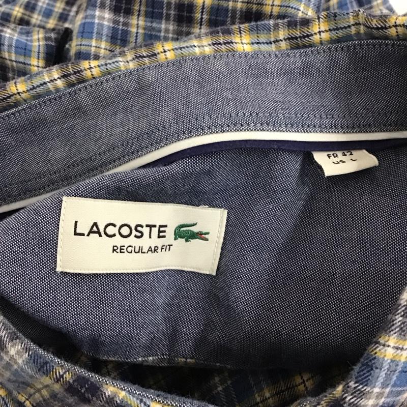 ラコステ LACOSTE シャツ、ブラウス 長袖 長袖シャツ カラーシャツ ポケットシャツ 長袖カットソー チェックシャツ 42 チェック マルチカラー / マルチカラー /  メンズ USED 古着 中古 10123939