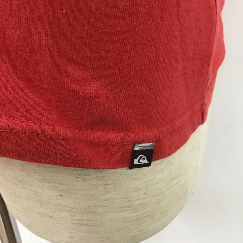 クイックシルバー Quiksilver Tシャツ 半袖 クルーネック プリント S ロゴ、文字 赤 / レッド /  メンズ USED 古着 中古 10106958