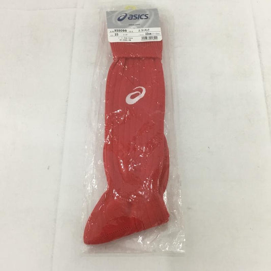 アシックス ASICS ファッション小物 ファッション小物 XSS098 ストッキング ジュニア サッカー 22cm ロゴ、文字 赤 / レッド /  ボーイズ USED 古着 中古 10132163