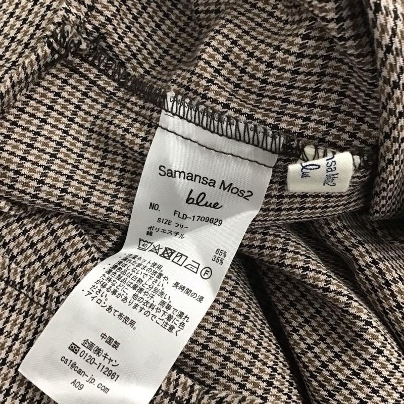 サマンサモスモス Samansa Mos2 カットソー 長袖 長袖カットソー スタンドネックカットソー ロングスリーブカットソー FREE チェック マルチカラー / マルチカラー /  レディース USED 古着 中古 10123914