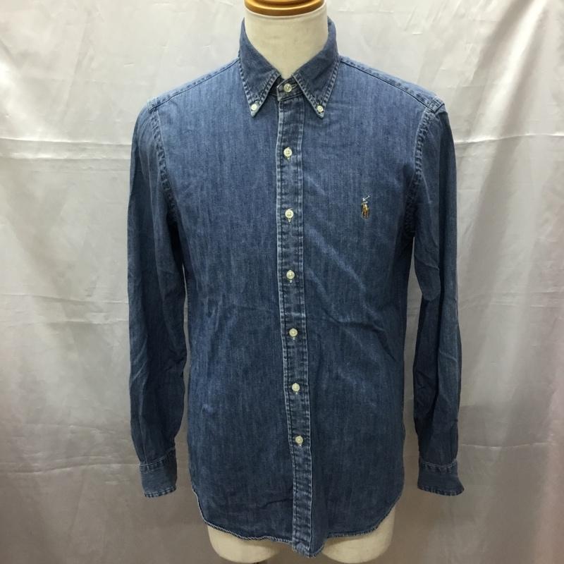 ラルフローレン RALPHLAUREN シャツ、ブラウス 長袖 710548537001 デニム ボタンダウンシャツ S ワンポイント 青 / ブルー /  メンズ USED 古着 中古 10112387