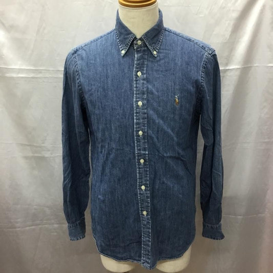 ラルフローレン RALPHLAUREN シャツ、ブラウス 長袖 710548537001 デニム ボタンダウンシャツ S ワンポイント 青 / ブルー /  メンズ USED 古着 中古 10112387