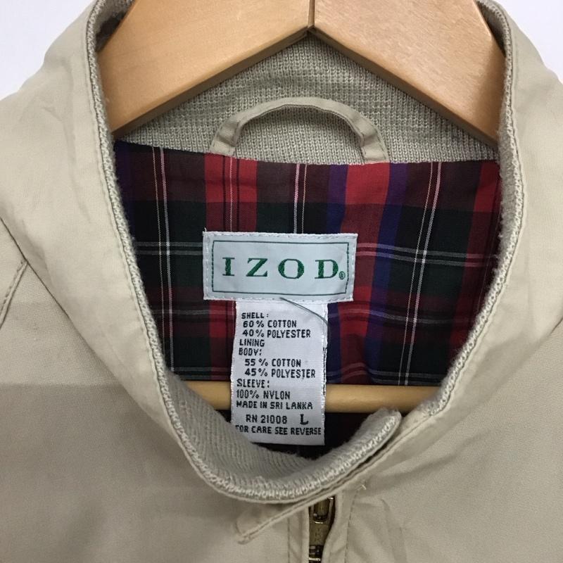 アイゾッド IZOD ジャケット、上着 ジャンパー、ブルゾン L 無地 ベージュ / ベージュ /  メンズ USED 古着 中古 10144729