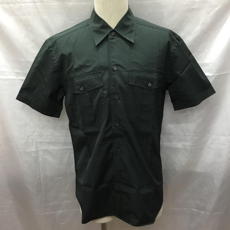 ラフシモンズ RAF SIMONS シャツ、ブラウス 半袖 半袖シャツ カラーシャツ 半袖カットソー 無地シャツ 44 無地 カーキ / カーキ /  メンズ USED 古着 中古 10116135
