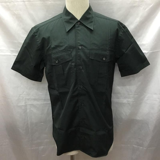 ラフシモンズ RAF SIMONS シャツ、ブラウス 半袖 半袖シャツ カラーシャツ 半袖カットソー 無地シャツ 44 無地 カーキ / カーキ /  メンズ USED 古着 中古 10116135