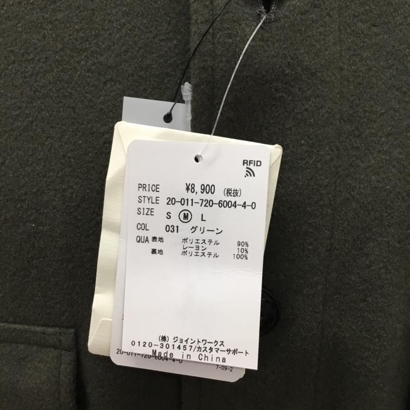 インヘリット INHERIT シャツ、ブラウス 長袖 20-011-720-6004-4-0 バンドカラー TECWOOL タグ付き M 無地 カーキ / カーキ /  メンズ USED 古着 中古 10114801