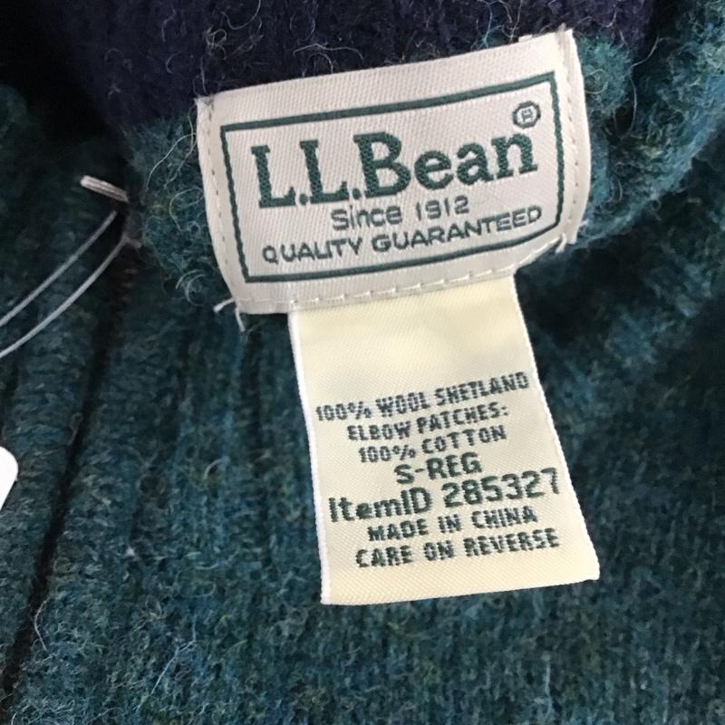 エルエルビーン L.L.Bean ニット、セーター 長袖 ハーフジップ S 無地 緑 / グリーン /  メンズ USED 古着 中古 10111370