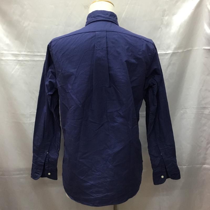 インディビジュアライズドシャツ INDIVIDUALIZED SHIRTS シャツ、ブラウス 長袖 ボタンダウンシャツ 無地 紺 / ネイビー /  メンズ USED 古着 中古 10108879