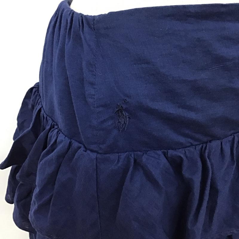 ラルフローレン RALPHLAUREN スカート ミニスカート ギャザー 段々 XL 無地 紺 / ネイビー /  レディース USED 古着 中古 10118843