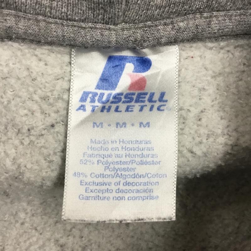 ラッセル RUSSELL パーカー 長袖 長袖パーカー フード付きパーカー プリントスウェット トレーナー M ロゴ、文字 灰 / グレー /  メンズ USED 古着 中古 10113532