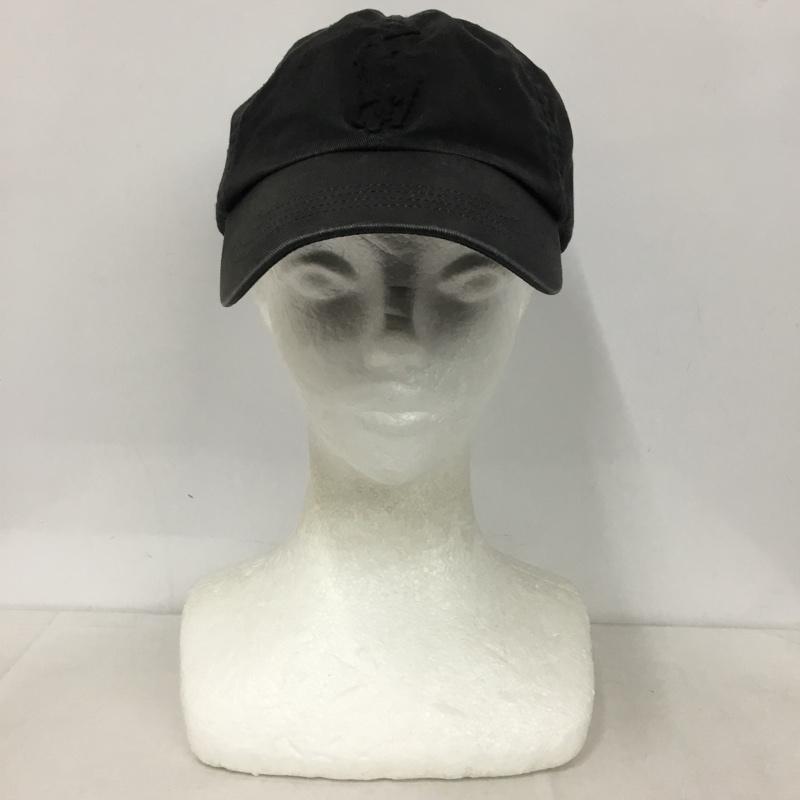 ポロラルフローレン POLO RALPH LAUREN 帽子 キャップ コットン レザー ONE SIZE ワンポイント 黒 / ブラック /  メンズ USED 古着 中古 10144303