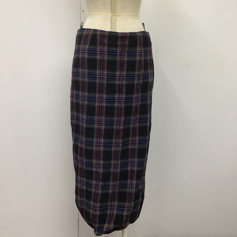 ザラ ZARA スカート ロングスカート L チェック マルチカラー / マルチカラー /  レディース USED 古着 中古 10107583