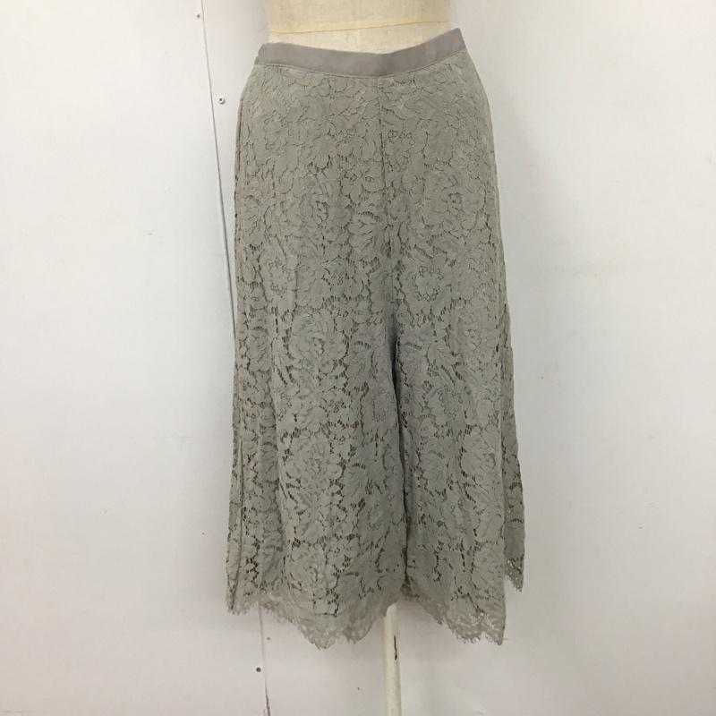 ニコアンド niko and... ボトムス ボトムス ST72YL09MB レース ガウチョパンツ 4 レース柄 灰 / グレー /  レディース USED 古着 中古 10123193