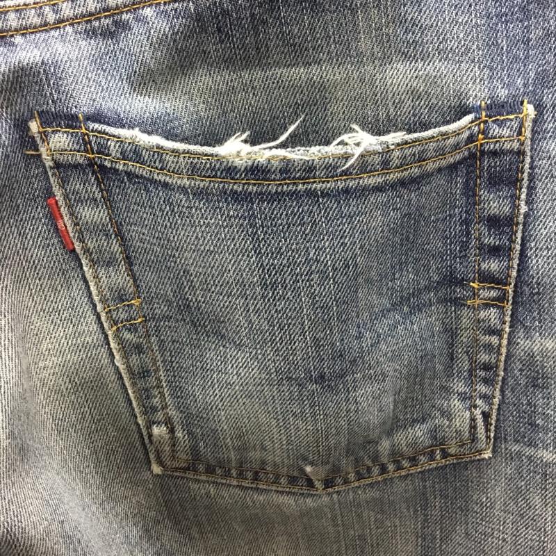 リーバイストラウスアンドコー Levi Strauss & co. パンツ デニム、ジーンズ デニムパンツ ストレートパンツ ワイドパンツ クラッシュジーンズ 34 ダメージ加工 インディゴ / インディゴ /  メンズ USED 古着 中古 10115223