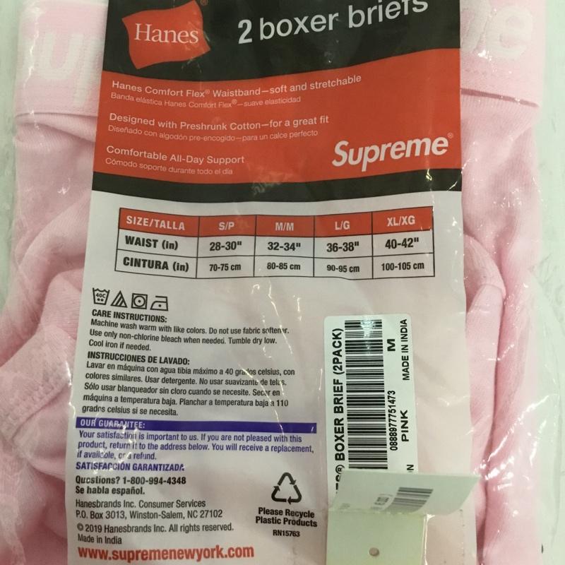 シュプリーム Supreme ファッション小物 ファッション小物 Hanes Boxer Briefs アンダーウェア M ロゴ、文字 桃 / ピンク /  メンズ USED 古着 中古 10140605