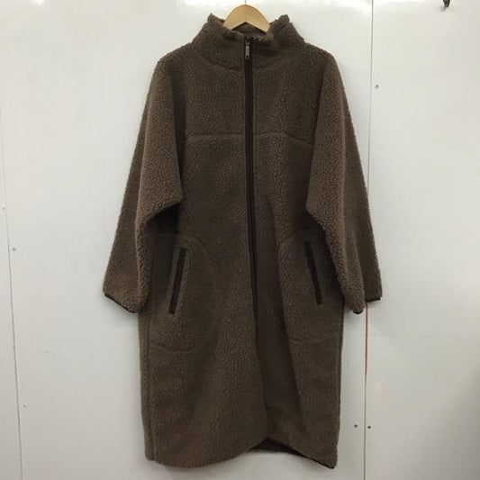 フリークスストア FREAK S STORE コート コート一般 F19-LG-103 ボアコート スタンドカラー ロング丈 FREE 無地 茶 / ブラウン /  レディース USED 古着 中古 10146618