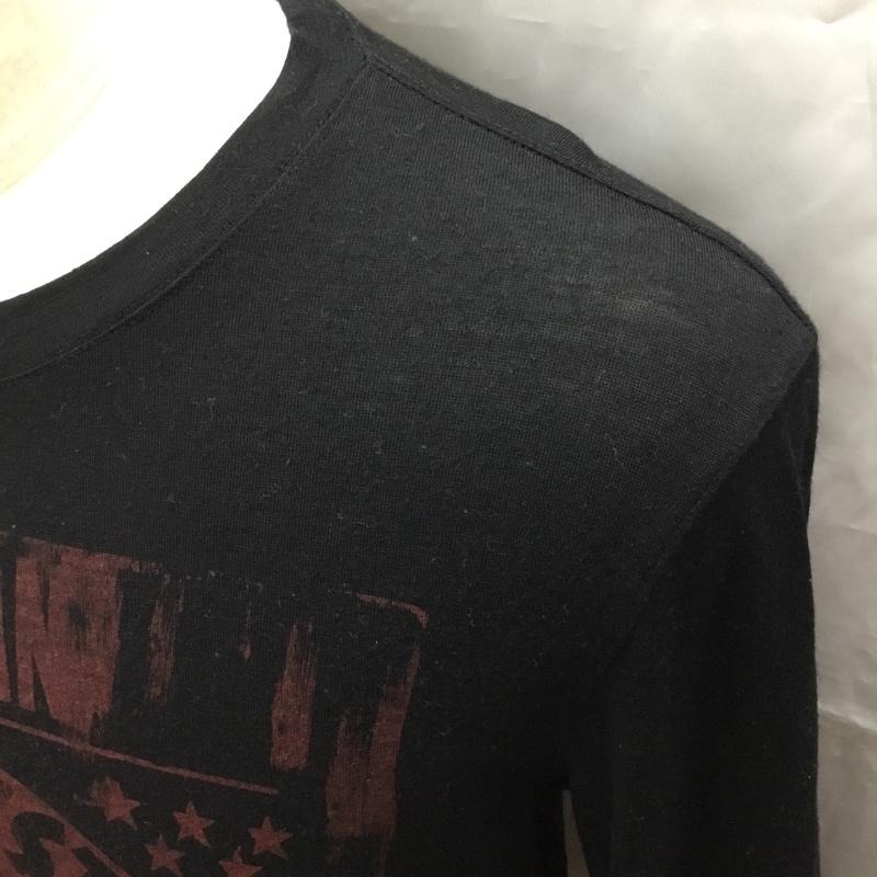 ポールスミス Paul Smith Tシャツ 長袖 M ロゴ、文字 X プリント 黒 / ブラック /  メンズ USED 古着 中古 10111897