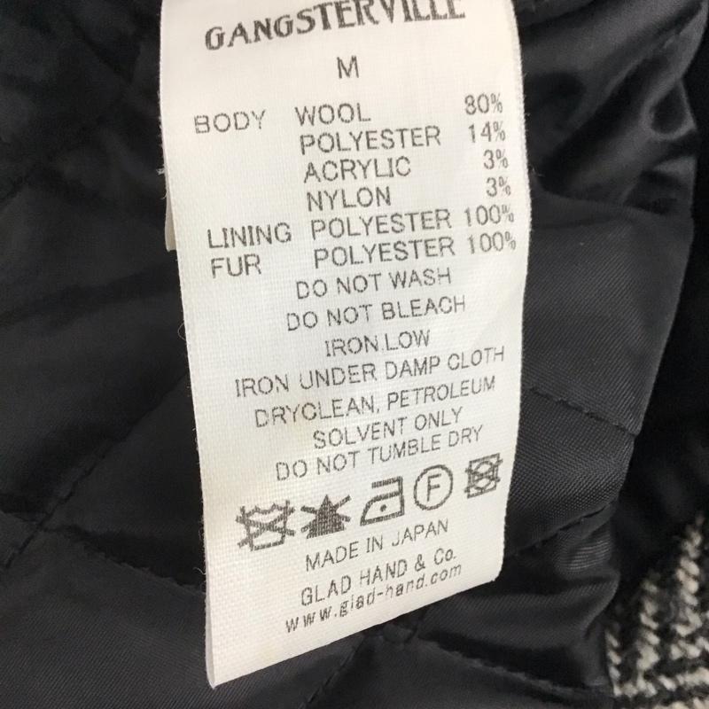 ギャングスタービル GANGSTERVILLE ジャケット、上着 ジャケット、ブレザー ロングコート カラージャケット アウター M 総柄 黒 / ブラック / X 灰 / グレー /  メンズ USED 古着 中古 10141778