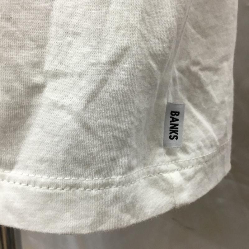 バンクスジャーナル BANKS JOURNAL Tシャツ 半袖 半袖カットソー プリントTシャツ クルーネックカットソー L ロゴ、文字 白 / ホワイト /  メンズ USED 古着 中古 10114140