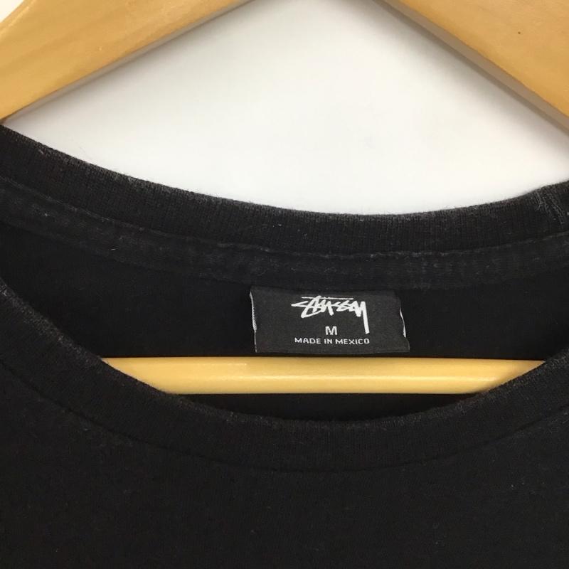 ステューシー STUSSY Tシャツ 半袖 半袖カットソー プリントTシャツ クルーネックカットソー M ロゴ、文字 黒 / ブラック /  メンズ USED 古着 中古 10148262
