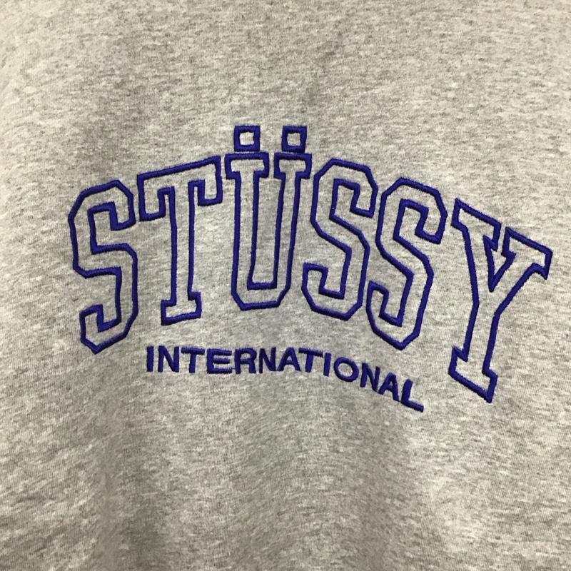 ステューシー STUSSY トレーナー 長袖 L 無地 X ロゴ、文字 灰 / グレー /  メンズ USED 古着 中古 10142155
