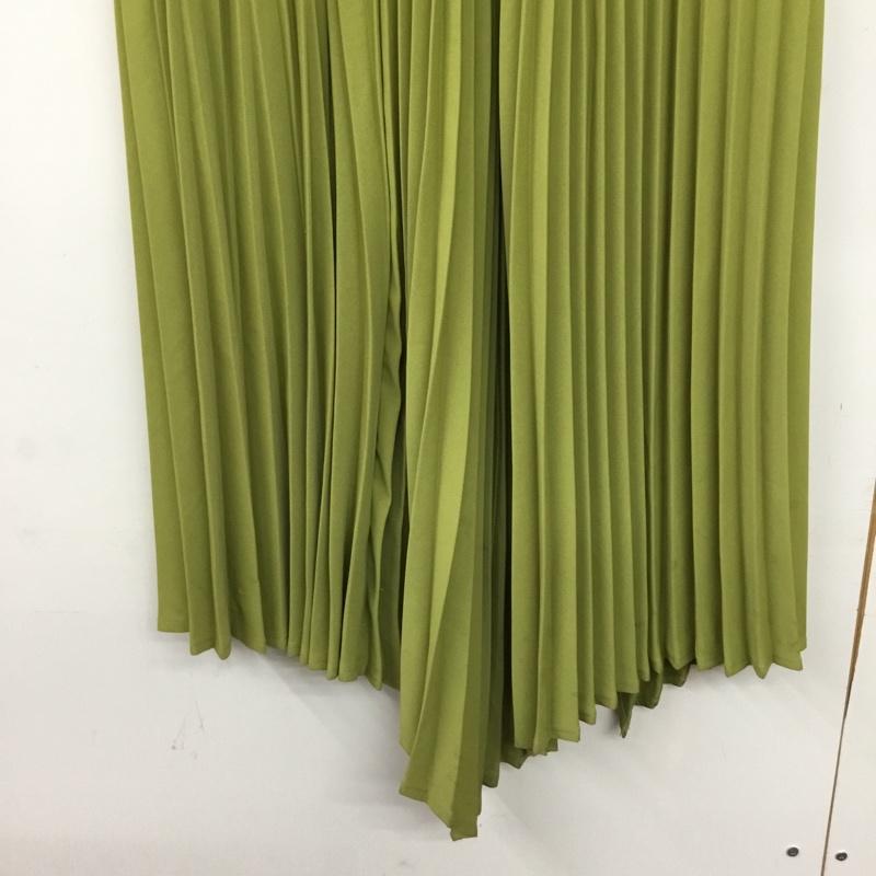 オズモーシス OSMOSIS スカート ロングスカート 593006-803S アシンメトリープリーツスカート ONE SIZE 無地 薄緑 / ライトグリーン /  レディース USED 古着 中古 10144655