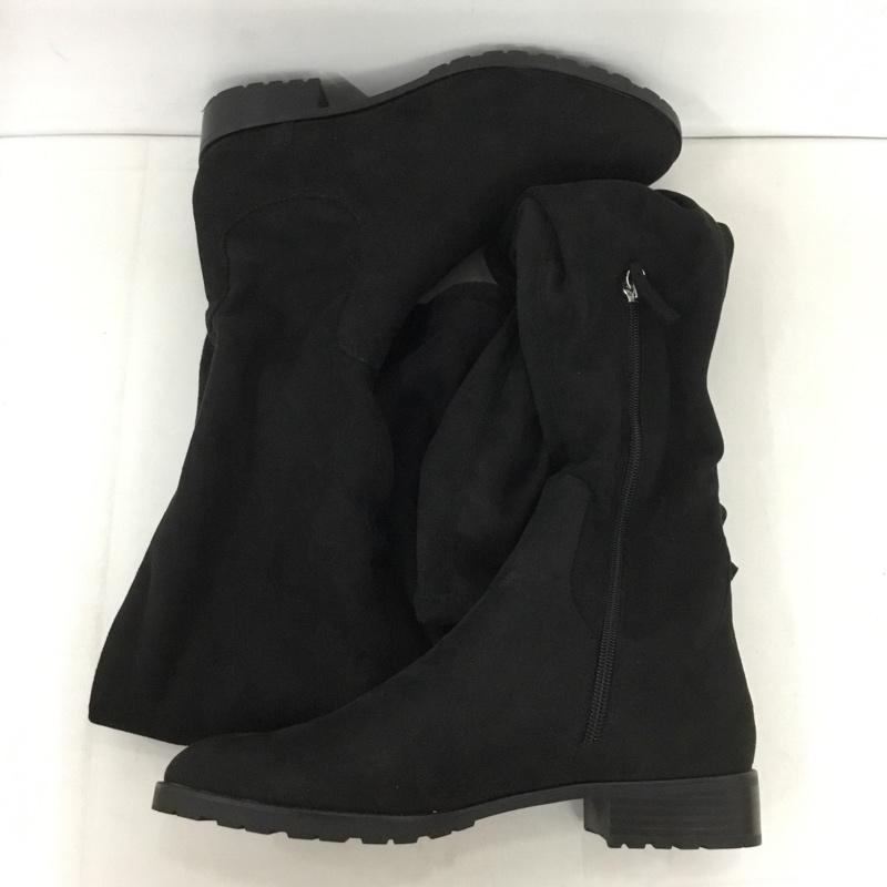 ザラベーシック ZARA BASIC ブーツ ニーハイブーツ 6060 301 040 ストレッチロングブーツ EU39 無地 黒 / ブラック /  レディース USED 古着 中古 10131042