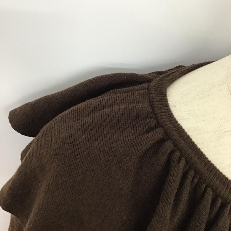 ローリーズファーム LOWRYS FARM ニット、セーター 長袖 FREE 無地 茶 / ブラウン /  レディース USED 古着 中古 10128214