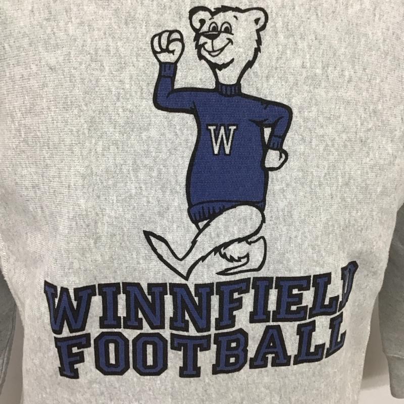 チャンピオン Champion トレーナー 長袖 c3-y014 リバースウィーブ クルーネックスウェットシャツ 長袖スウェット M プリント 灰 / グレー /  メンズ USED 古着 中古 10126423