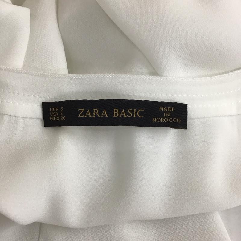 ザラ ZARA カットソー 長袖 7696 381 251 スキッパー S 無地 白 / ホワイト /  レディース USED 古着 中古 10113485