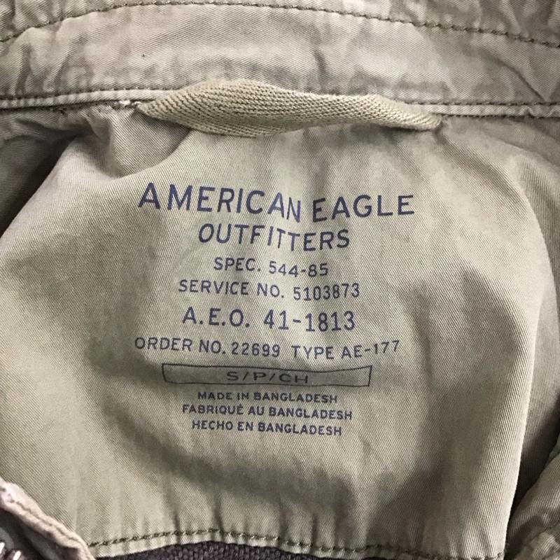 アメリカンイーグル AMERICANEAGLE ジャケット、上着 ジャンパー、ブルゾン ジップアップジャケット ジャンパー ジャケット ミリタリージャケット アウター S 無地 カーキ / カーキ /  メンズ USED 古着 中古 10123872