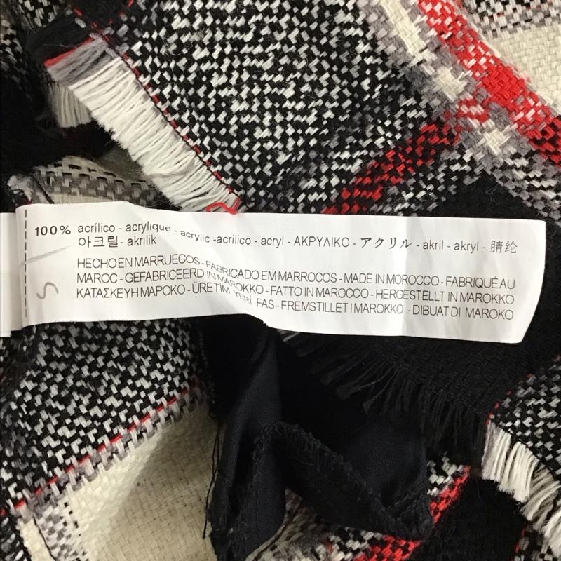 ザラベーシック ZARA BASIC ワンピース ひざ丈スカート 8407 780 070 襟付き 長袖 L チェック 白 / ホワイト / X 黒 / ブラック / X 赤 / レッド /  レディース USED 古着 中古 10118345