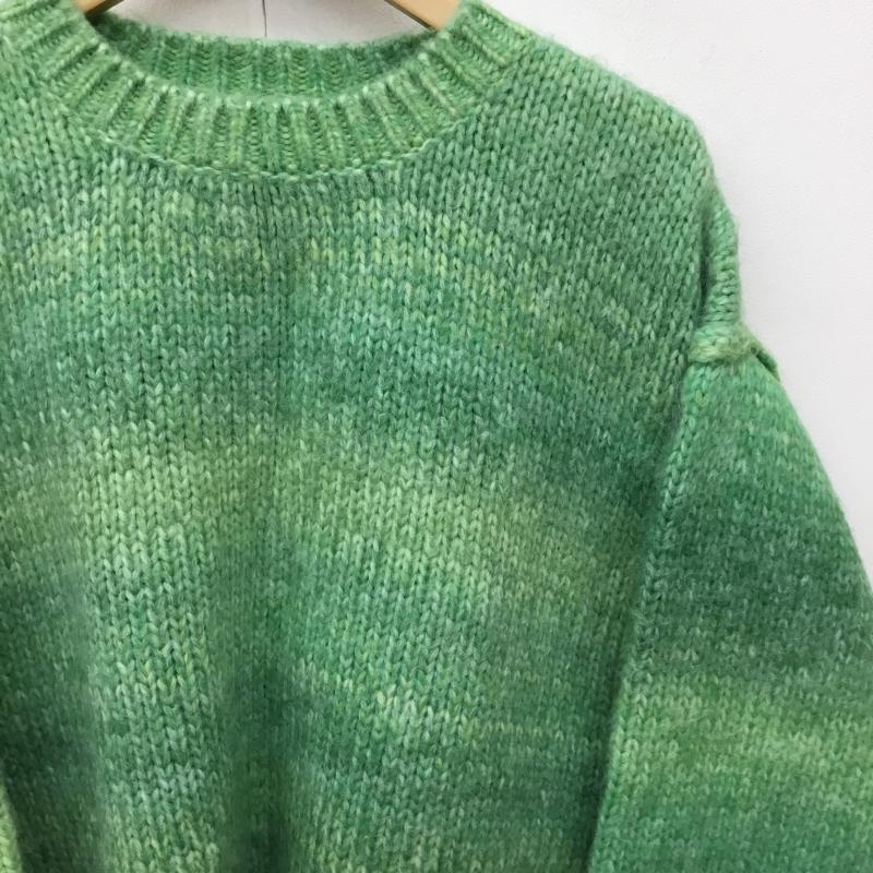 ローリーズファーム LOWRYS FARM ニット、セーター 長袖 LF622122TS M 無地 緑 / グリーン /  レディース USED 古着 中古 10140945