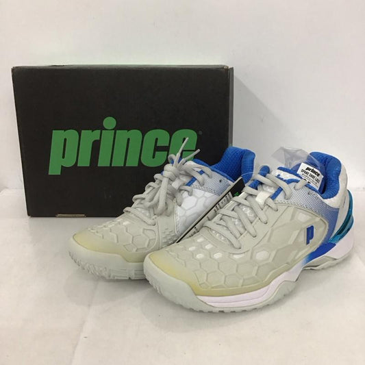 プリンス Prince カジュアルシューズ カジュアルシューズ DPSZC13 テニス シューズ 23.5cm 無地 白 / ホワイト / X 水色 / ライトブルー / X 灰 / グレー /  レディース USED 古着 中古 10135377