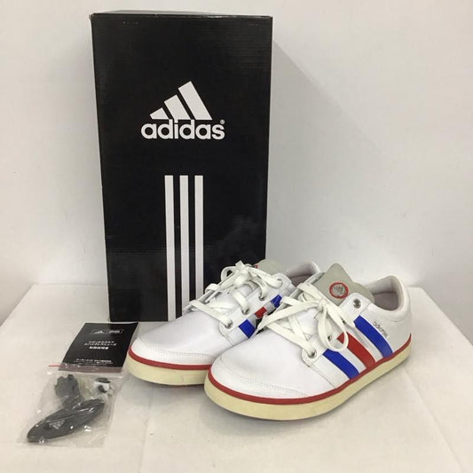 アディダス adidas スニーカー スニーカー Q47039 gripmor スパイクレスゴルフシューズ 25cm 箱有 25.0cm ロゴ、文字 白 / ホワイト / X 青 / ブルー / X 赤 / レッド /  レディース USED 古着 中古 10135364