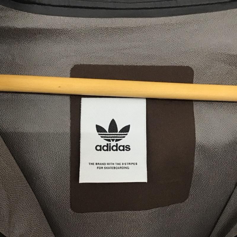 アディダス adidas ジャケット、上着 ジャンパー、ブルゾン ジップアップジャケット ナイロンジャケット アウター ロゴ、文字 茶 / ブラウン /  メンズ USED 古着 中古 10135960