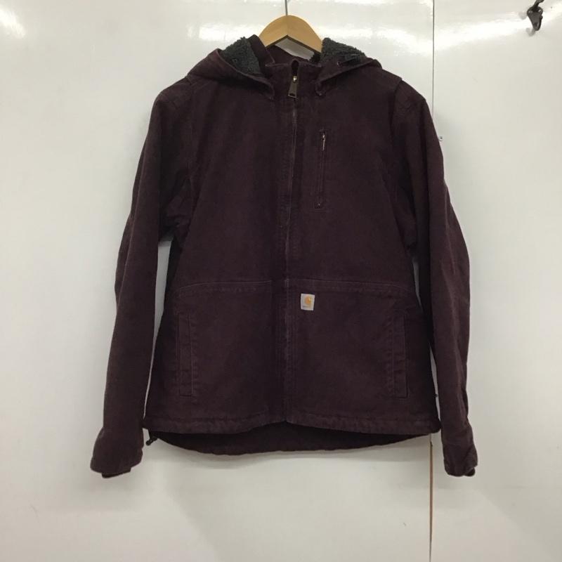 カーハート Carhartt ジャケット、上着 ジャケット、ブレザー ジップアップジャケット アウター 古着 M ロゴ、文字 紫 / パープル /  ボーイズ USED 古着 中古 10142646