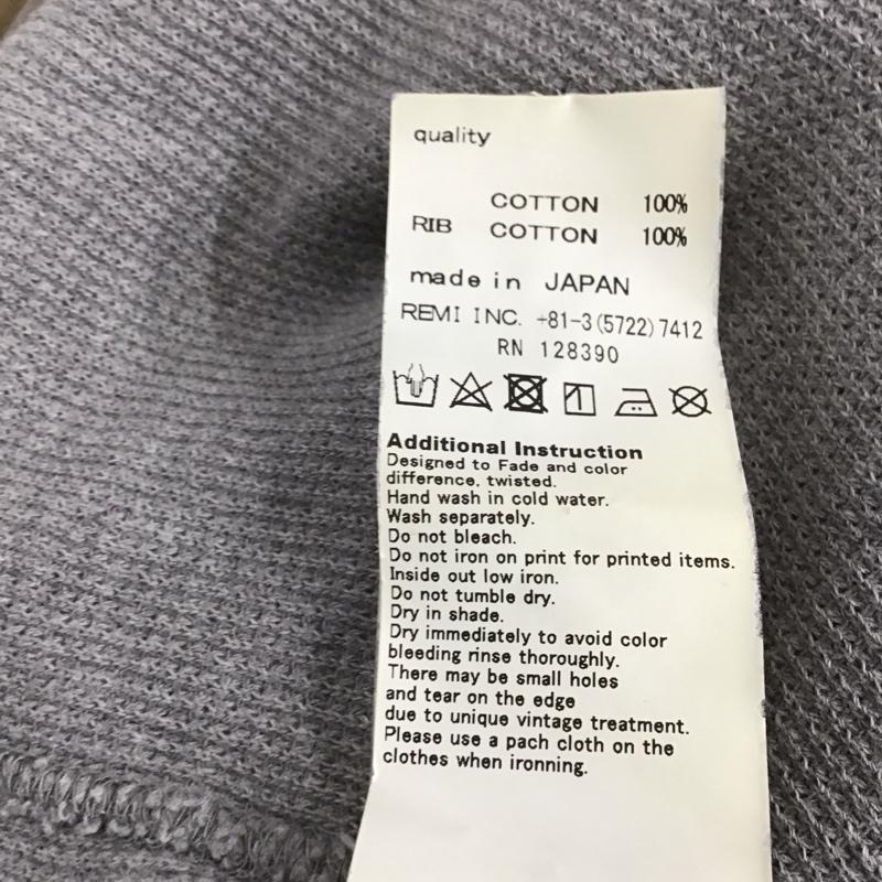 レミ レリーフ REMI RELIEF カットソー 長袖 長袖カットソー 無地カットソー クルーネック 無地 灰 / グレー /  メンズ USED 古着 中古 10142945